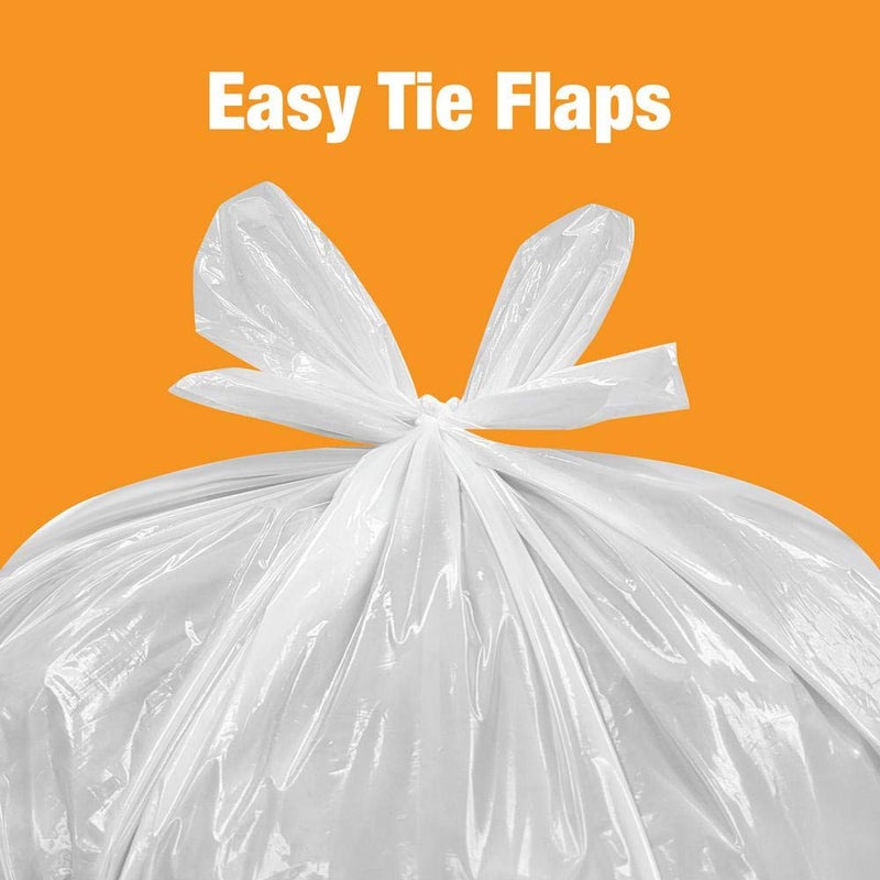 HDX 55 Gallon Clear Heavy-Duty Flap Tie Drum Liner Trash Bags (40-Count) - Image 3